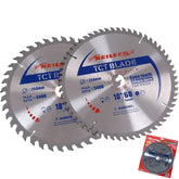 Neilsen 2pc Tct Circular Mitre Saw Blade Blades 254mm Set For Wood